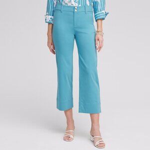 NWT New Chico's Trapunto Wide Leg Cropped Pants Size 1 US M